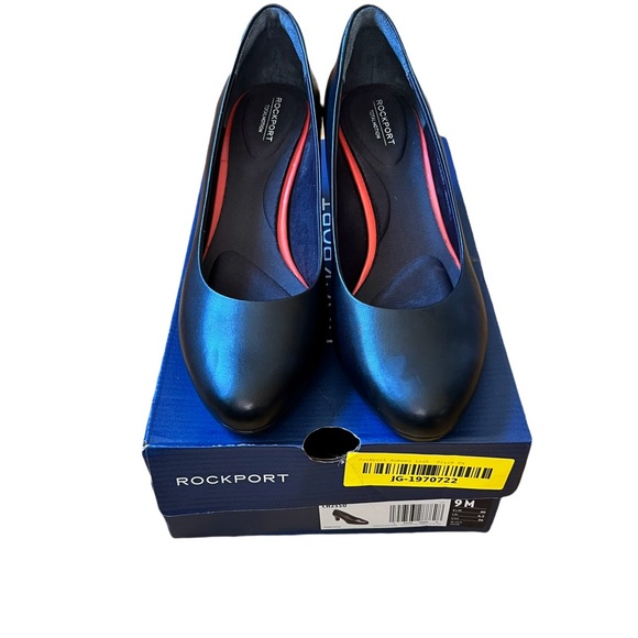 NEW!ROCKPORT Women’s Total Motion Leah classic Pump Shoe Low Platform Black Sz9 - Picture 3 of 8